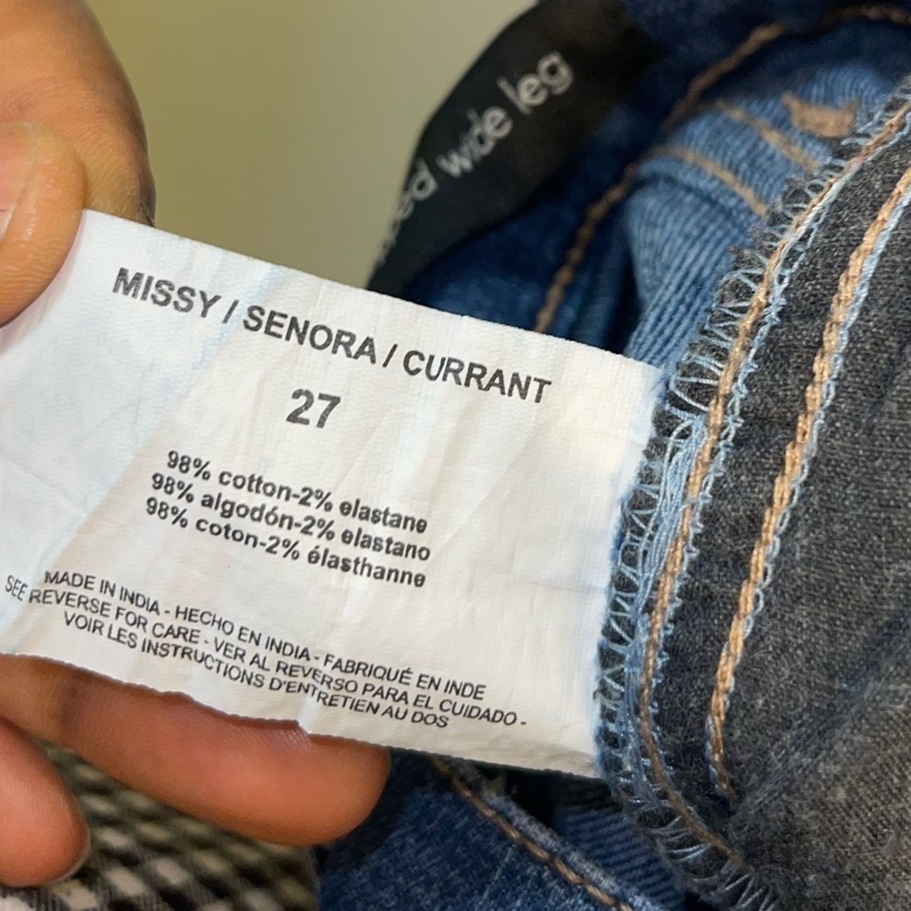 Ella Moss Cropped Wide Leg Jeans 27 - Picture 10 of 11